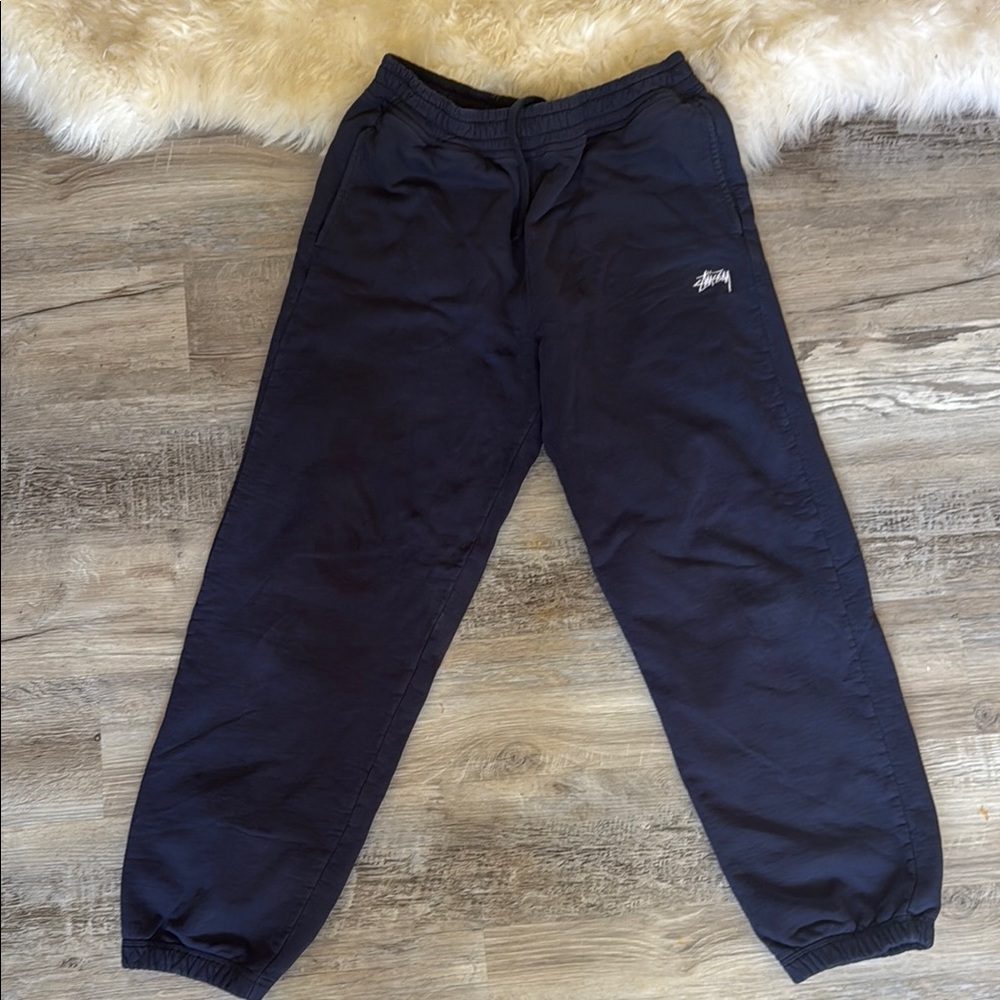 Stussy navy jogger sweatpants navy medium